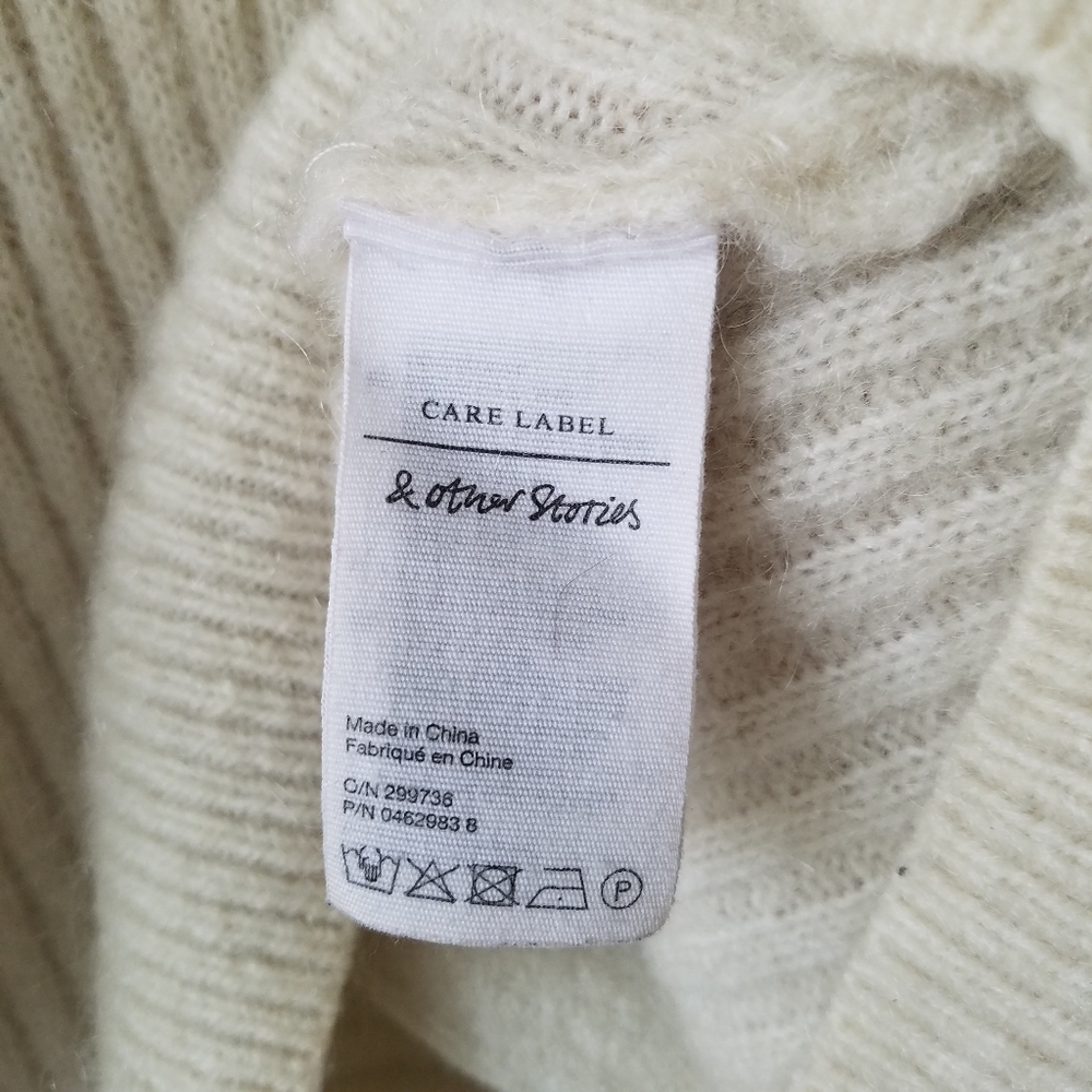 & Other Stories Cream Ribbed Cardigan - Picture 12 of 12